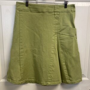 Vintage Water Girl Organic Cotton Skirt size 6 side zip pocket stitched pleats